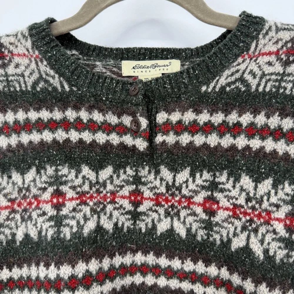 Vintage Eddie Bauer Fair Isle Wool and Silk Sweater